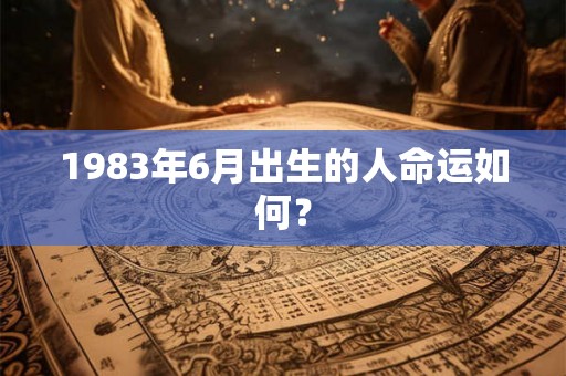 1983年6月出生的人命运如何？
