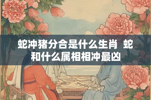 蛇冲猪分合是什么生肖  蛇和什么属相相冲最凶