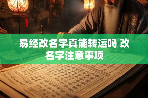 易经改名字真能转运吗 改名字注意事项