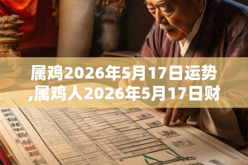 属鸡2026年5月17日运势,属鸡人2026年5月17日财运,生肖鸡2026年5月17日运势