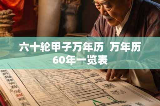 六十轮甲子万年历  万年历60年一览表