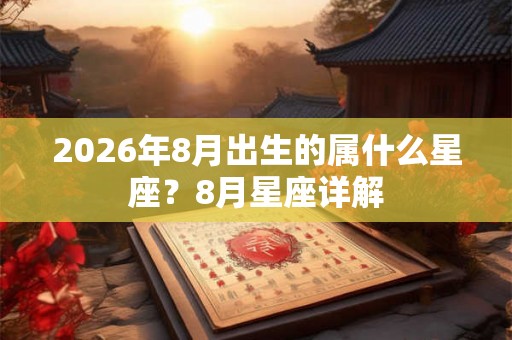 2026年8月出生的属什么星座？8月星座详解