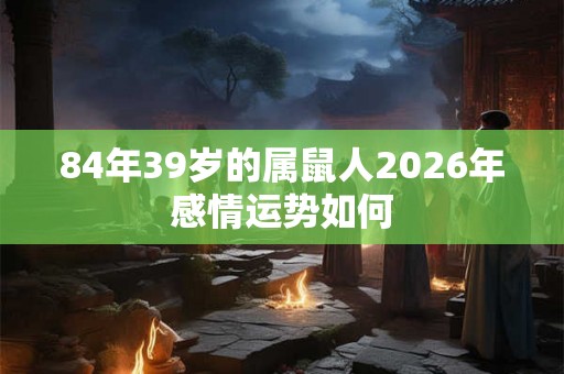 84年39岁的属鼠人2026年感情运势如何