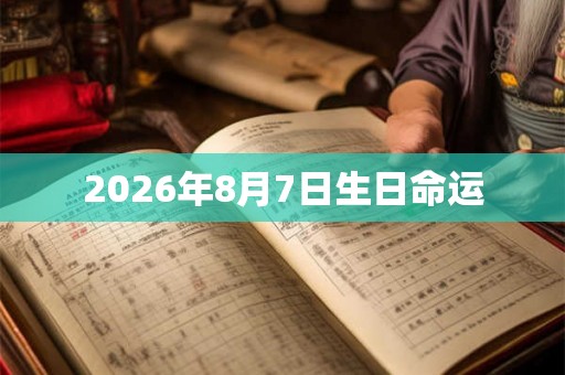 2026年8月7日生日命运