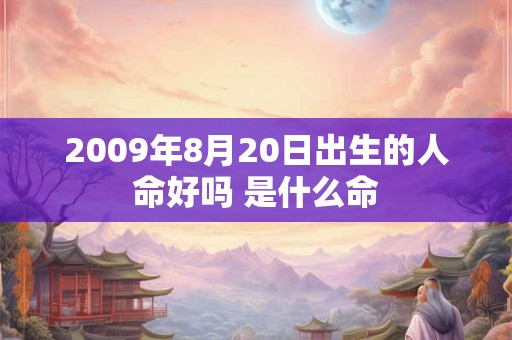 2009年8月20日出生的人命好吗 是什么命