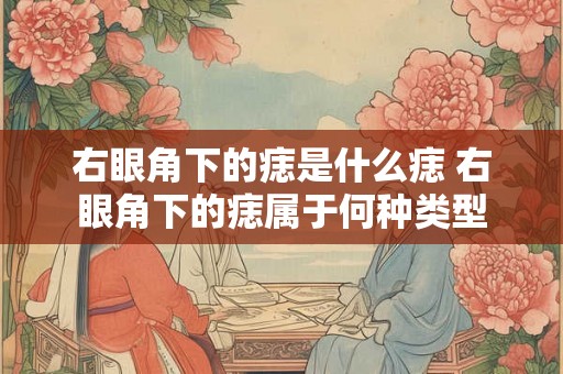 右眼角下的痣是什么痣 右眼角下的痣属于何种类型