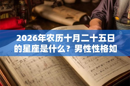 2026年农历十月二十五日的星座是什么？男性性格如何？
