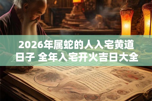 2026年属蛇的人入宅黄道日子 全年入宅开火吉日大全