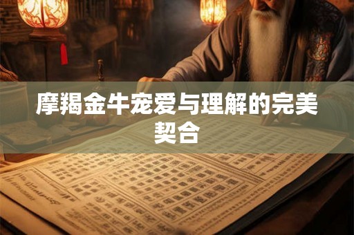 摩羯金牛宠爱与理解的完美契合