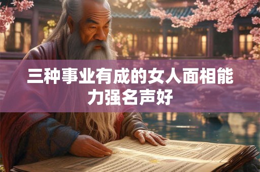 三种事业有成的女人面相能力强名声好 三种事业有成的女人面相能力强名声好