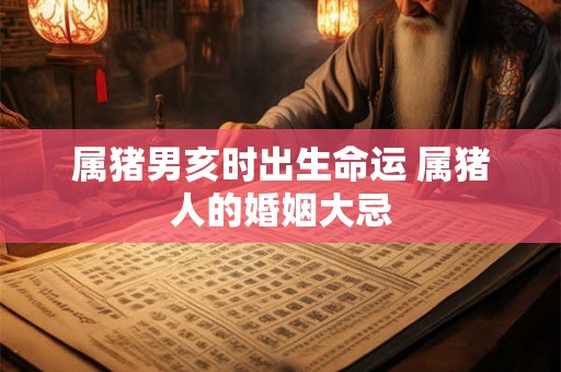 属猪男亥时出生命运 属猪人的婚姻大忌 属猪男亥时出生命运 属猪人的婚姻大忌