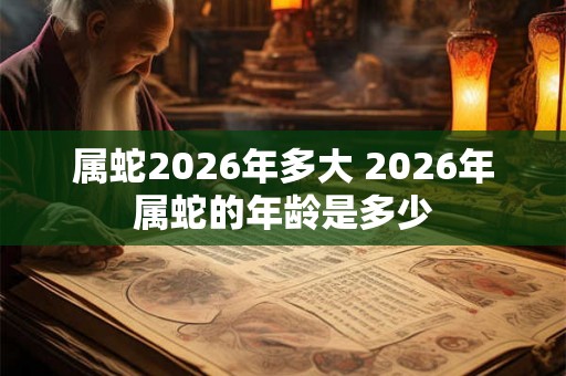 属蛇2026年多大 2026年属蛇的年龄是多少 属蛇2026年多大 2026年属蛇的年龄是多少