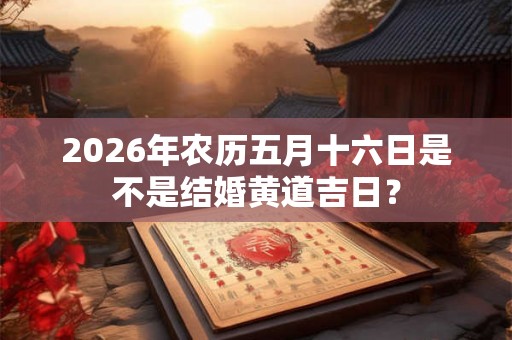 2026年农历五月十六日是不是结婚黄道吉日？