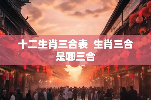 十二生肖三合表 生肖三合是哪三合 十二生肖三合表 生肖三合是哪三合