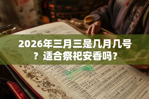 2026年三月三是几月几号？适合祭祀安香吗？