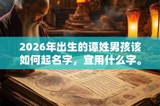 2026年出生的谭姓男孩该如何起名字，宜用什么字。