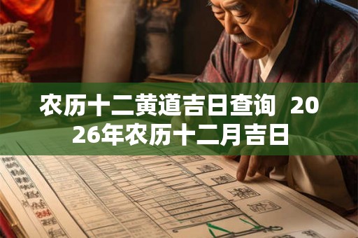 农历十二黄道吉日查询 2026年农历十二月吉日 农历十二黄道吉日查询 2026年农历十二月吉日
