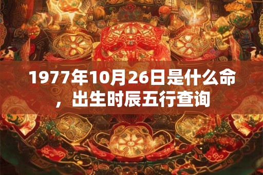 1977年10月26日是什么命，出生时辰五行查询