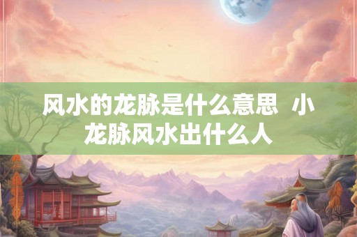 风水的龙脉是什么意思  小龙脉风水出什么人