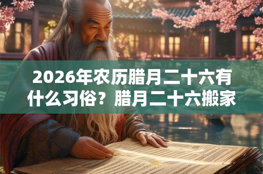 2026年农历腊月二十六有什么习俗？腊月二十六搬家好吗？