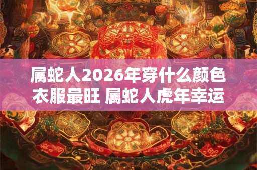 属蛇人2026年穿什么颜色衣服最旺 属蛇人虎年幸运色是什么