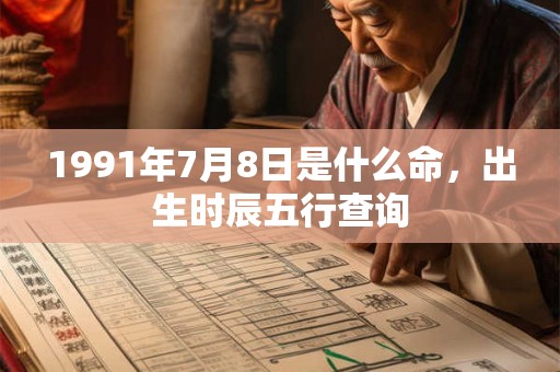 1991年7月8日是什么命，出生时辰五行查询