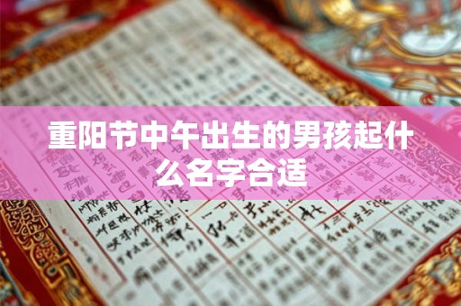 重阳节中午出生的男孩起什么名字合适