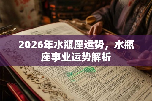 2026年水瓶座运势，水瓶座事业运势解析