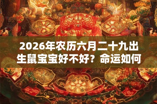 2026年农历六月二十九出生鼠宝宝好不好？命运如何？