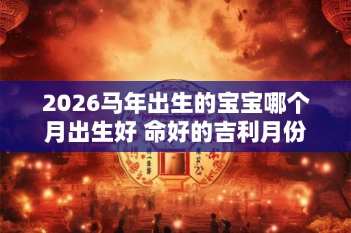2026马年出生的宝宝哪个月出生好 命好的吉利月份