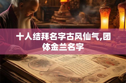 十人结拜名字古风仙气,团体金兰名字