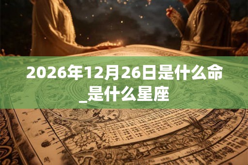 2026年12月26日是什么命_是什么星座