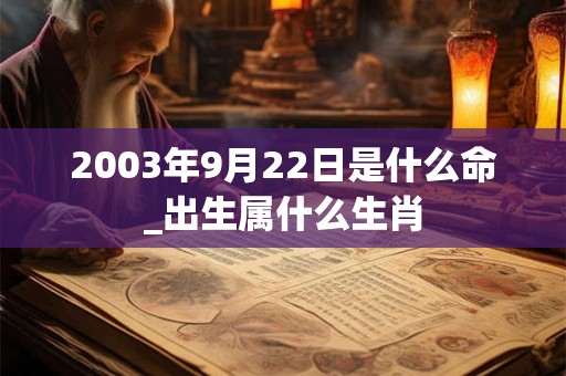 2003年9月22日是什么命_出生属什么生肖