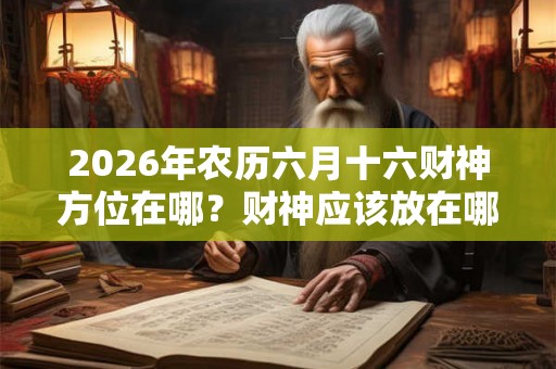 2026年农历六月十六财神方位在哪？财神应该放在哪？