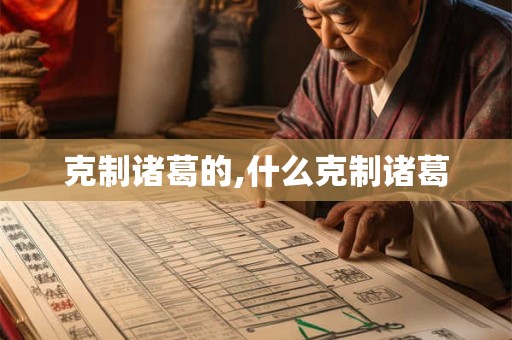 克制诸葛的,什么克制诸葛