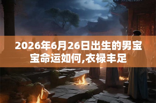 2026年6月26日出生的男宝宝命运如何,衣禄丰足