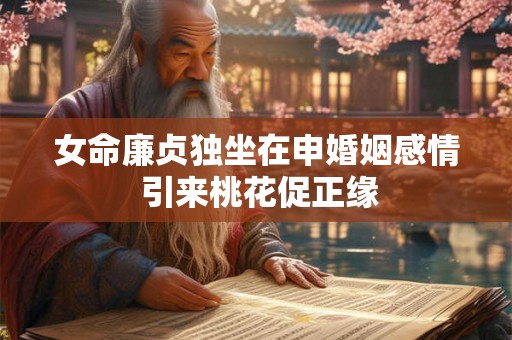 女命廉贞独坐在申婚姻感情 引来桃花促正缘