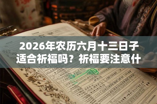 2026年农历六月十三日子适合祈福吗？祈福要注意什么？