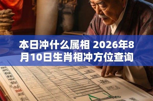 本日冲什么属相 2026年8月10日生肖相冲方位查询