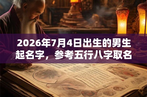 2026年7月4日出生的男生起名字,参考五行八字取名 2026年7月4日出生的男生起名字,参考五行八字取名