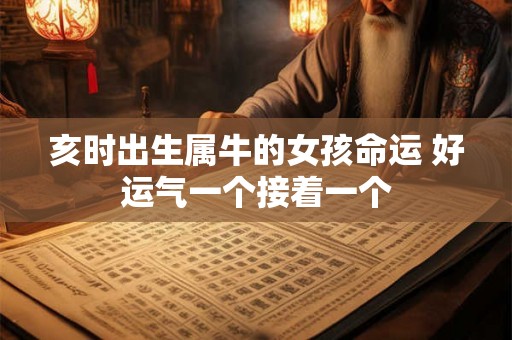 亥时出生属牛的女孩命运 好运气一个接着一个