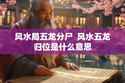 风水局五龙分尸  风水五龙归位是什么意思