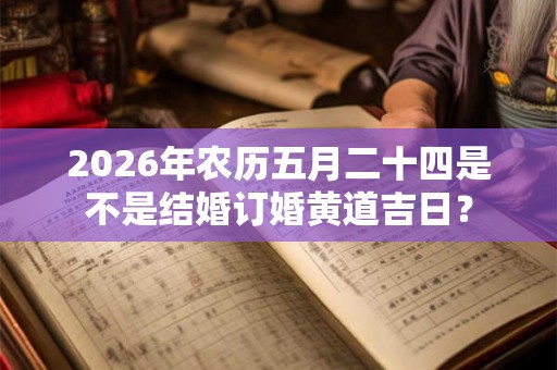 2026年农历五月二十四是不是结婚订婚黄道吉日？