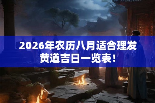 2026年农历八月适合理发黄道吉日一览表！