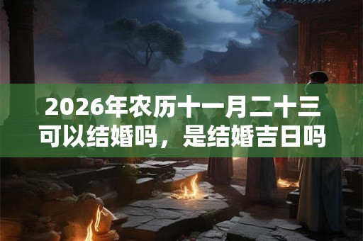 2026年农历十一月二十三可以结婚吗，是结婚吉日吗？