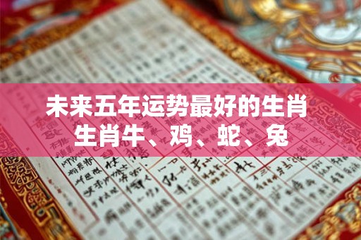 未来五年运势最好的生肖 生肖牛、鸡、蛇、兔