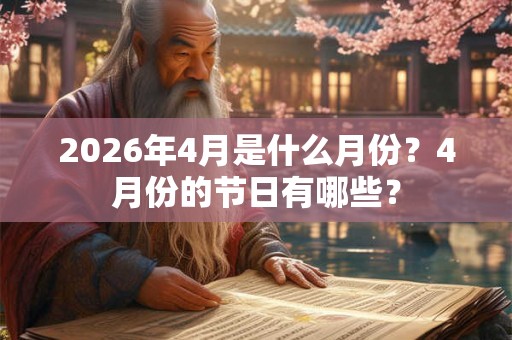 2026年4月是什么月份？4月份的节日有哪些？