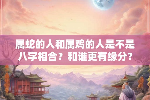 属蛇的人和属鸡的人是不是八字相合？和谁更有缘分？