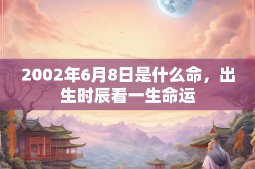2002年6月8日是什么命，出生时辰看一生命运
