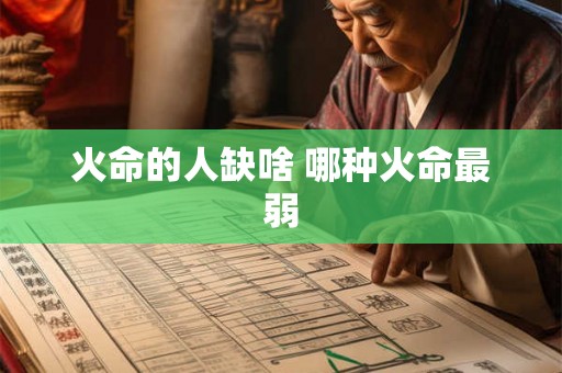 火命的人缺啥 哪种火命最弱 火命的人缺啥 哪种火命最弱